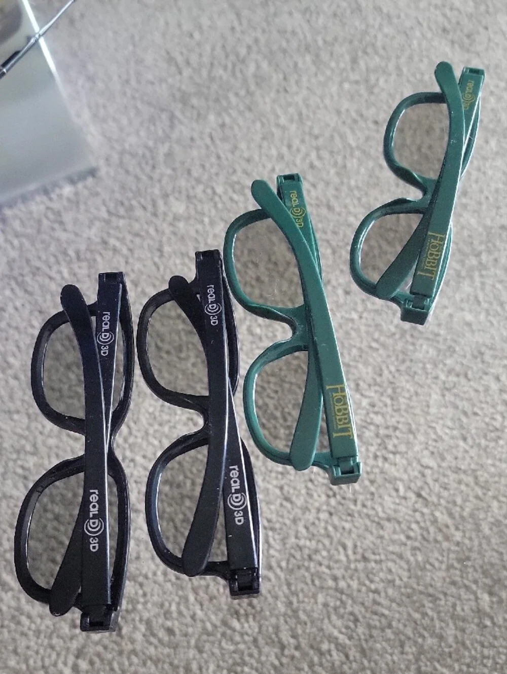 Real 3D. Classic Rectangle Frame - Black & Green. Lot Of 4